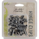 Hinge Clips antique nickel - 15 Stück