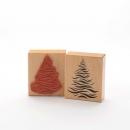 Motivstempel Titel: Weihnachtsbaum in Wellen" Stempel auf Handgriffgröße: 7 cm x 8 cm