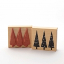 Motivstempel Titel: Drei Weihnachtsbäume" Stempel auf Handgriffgröße: 8 cm x 9 cm