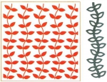 Prägeschablone Leafes Grösse ca. 12x12 cm inkl. Stanzschablone Grösse ca. 12x2.5 cm