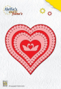 Herzen mit Schwanenpaar - "heart-1" 10 x 10,5 cm