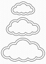 Cute Cloud Outlines - Niedliche Wolkenumrisse 2 1/8” x 1 1/8”, 1 5/8” x 7/8”, 1 1/8” x 5/8”