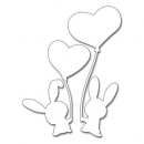 Stanzschablone Bunny Love Grösse ca 10x7 cm
