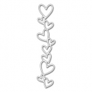 Stanzschablone line of hearts ca 13.5x3.5 cm